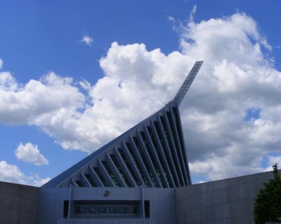The National Museum of the Marine Corps near Quantico, Va., tells the story of American history while highlighting Marine contributions. Image: StudyHall.Rocks photo.